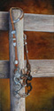 Horse Bridle painted by Wendy Palmer<br>
				Oil on Canvas ~ 8 inch x 16 inch<br>
                ORIGINAL AVAILABLE ~ Framed $4,500.00