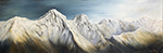 Majestic Peaks painted by Wendy Palmer<br>
				Original on Canvas ~ 36 inch x 12 inch Framed and Gallery stretched<br>
                ORIGINAL AVAILABLE ~ $25,000.00<br>
                Now Also Available as<br>
                Giclée on Canvas Reproduction: 12 inch x 36 inch ~ $450.00 plus stretching and framing<br>
                Giclée on Canvas Reproduction: 8 inch x 24 inch ~ $250.00 plus stretching and framing